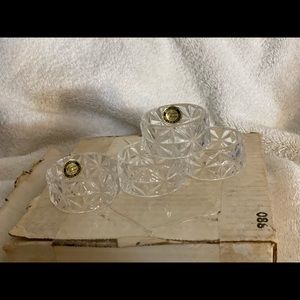 Princess House Lead Crystal Napkin Ring Holders